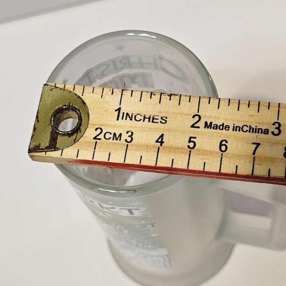 Vintage German Christmas Market Frosted Glass Stein With Munich Scene & Handle - Picture 11 of 13